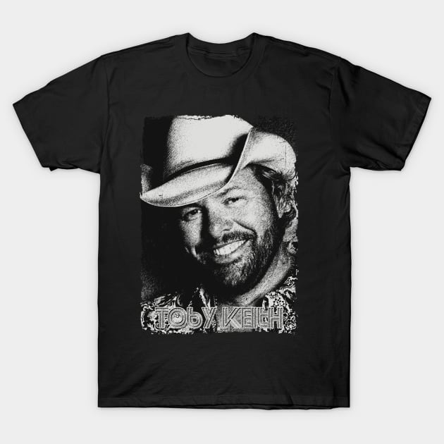 Toby Keith// black white design T-Shirt T-Shirt by YukieapparelShop